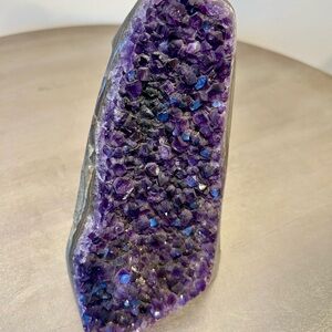 Natural Amethyst Crystal Geode Home Accent - over 3lbs